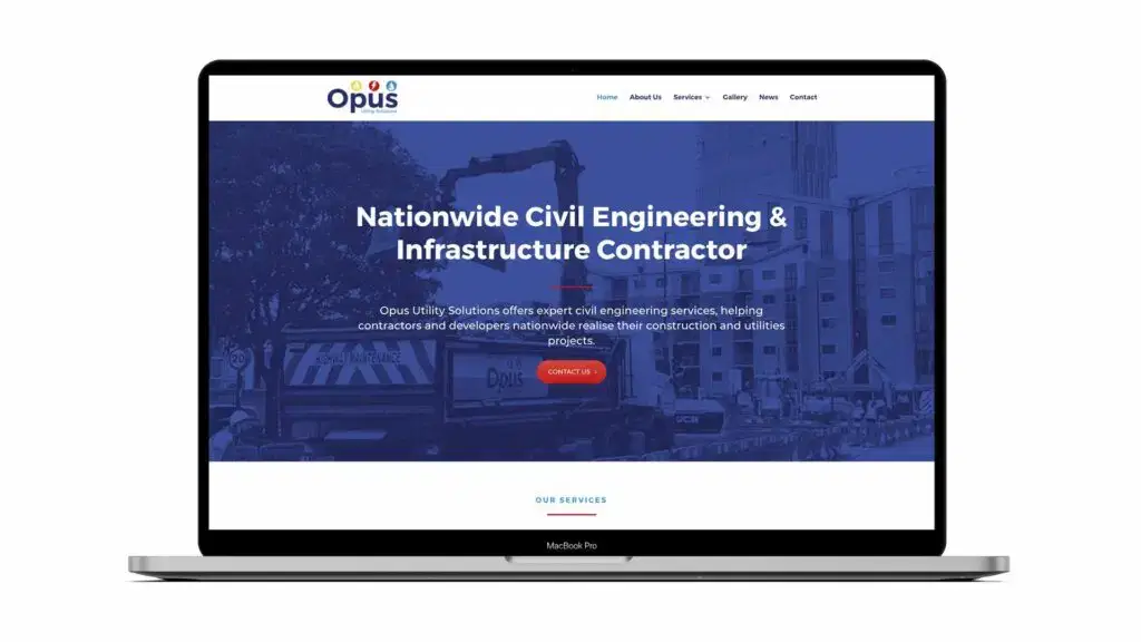 Opus Utility Solutions 1 Opus website MacBook Pro 16