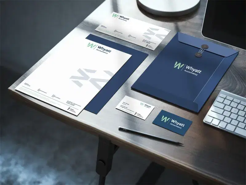 Whyatt corporate identity mockup