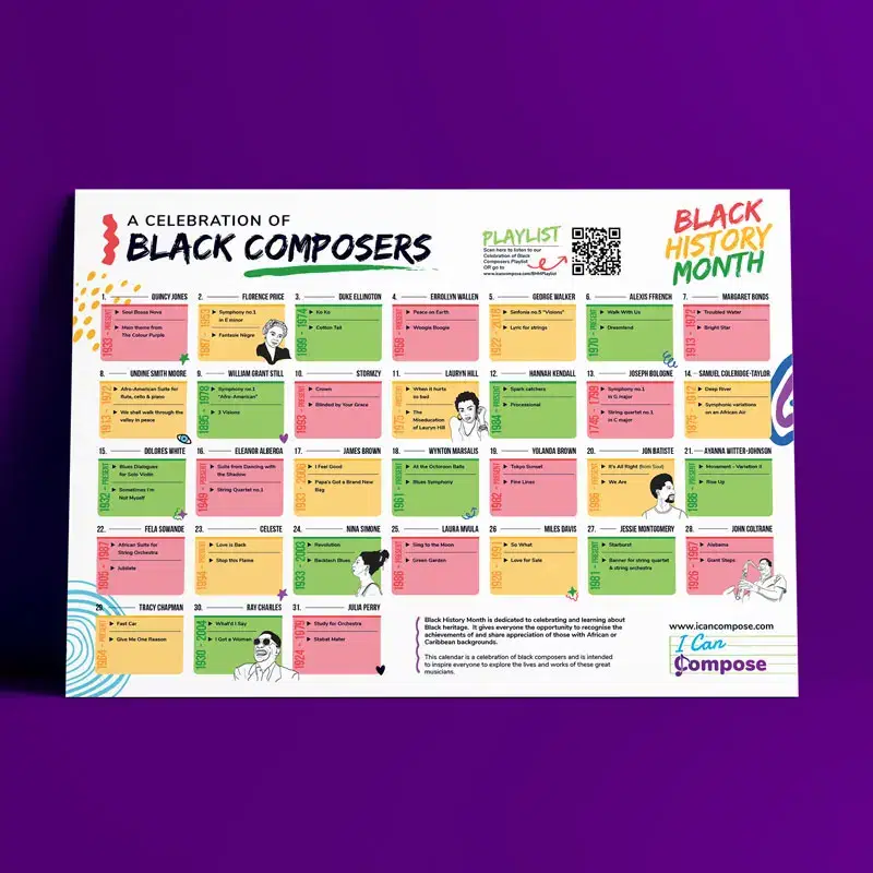 black history month calendar