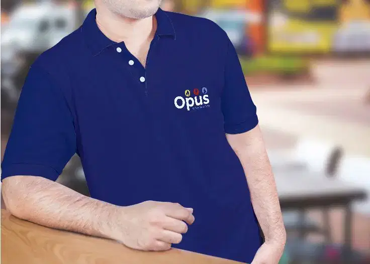 Opus Utility Solutions 3 poloshirts mockup