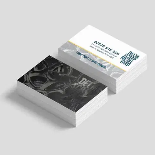 Spot UV business cards