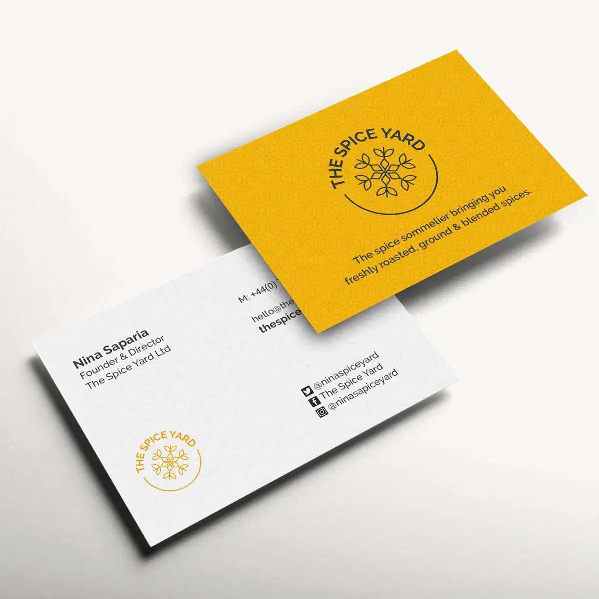 the spice yard business card design