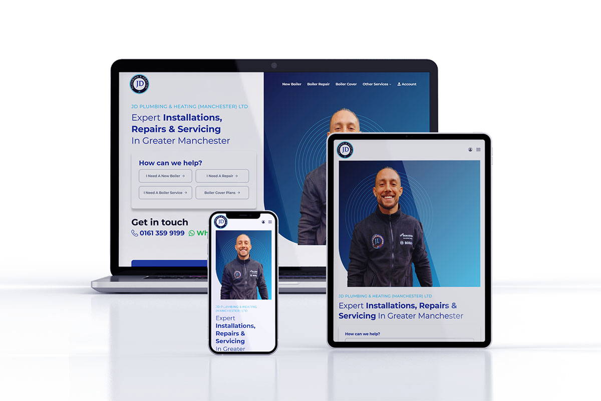Mobile Tablet Desktop mockup JD Plumbing