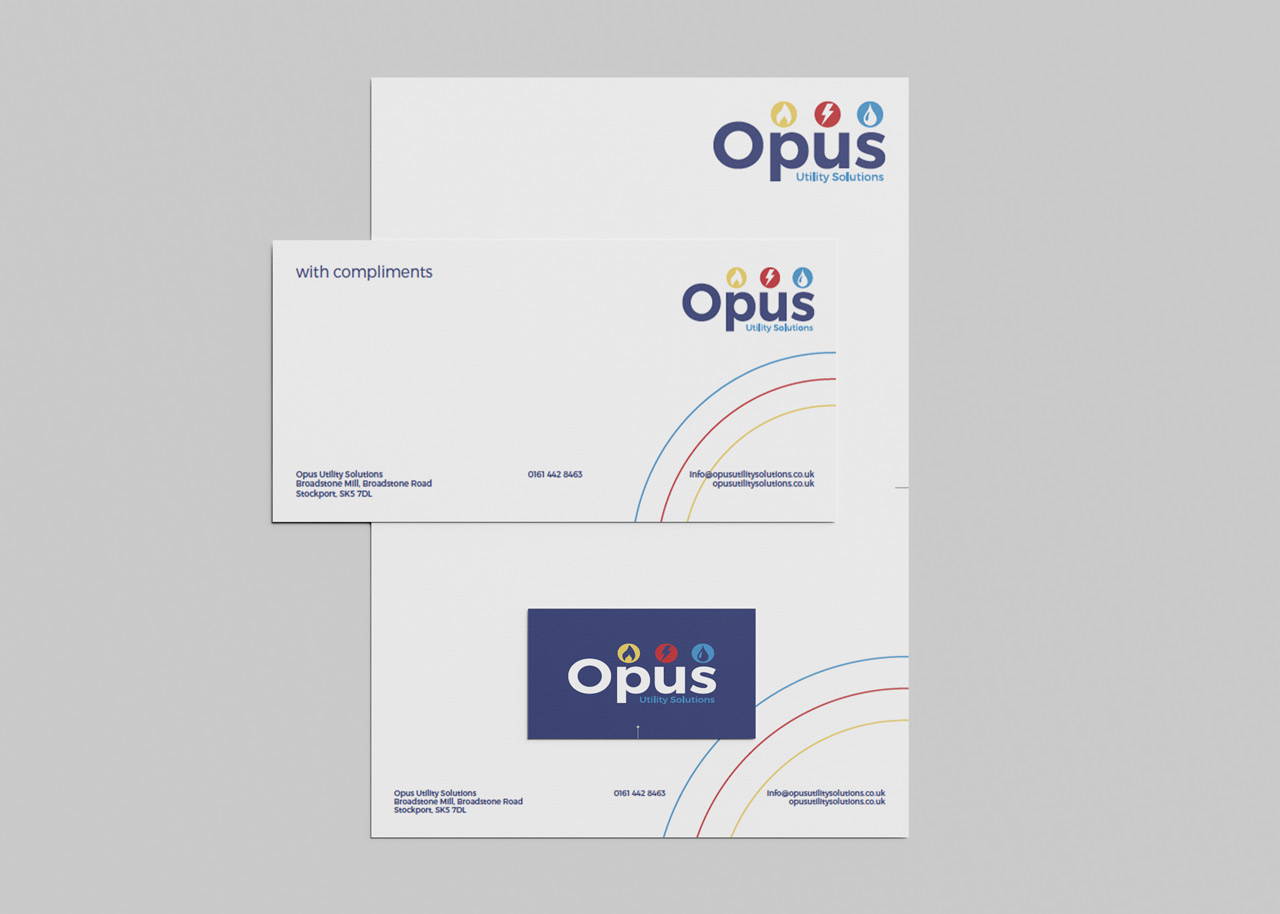 corporate stationery designed for print for local stockport business