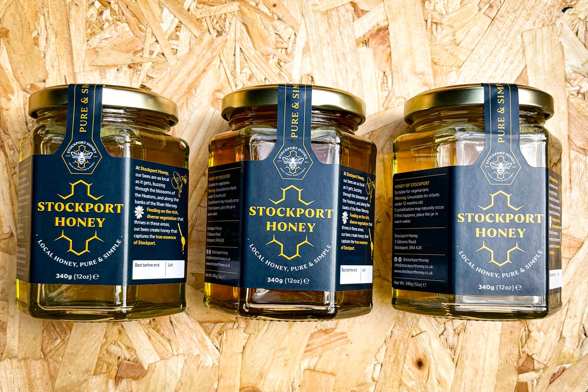 stockport honey jar packaging design. Make your physical products jump off the retail shelf or out of the shipping box