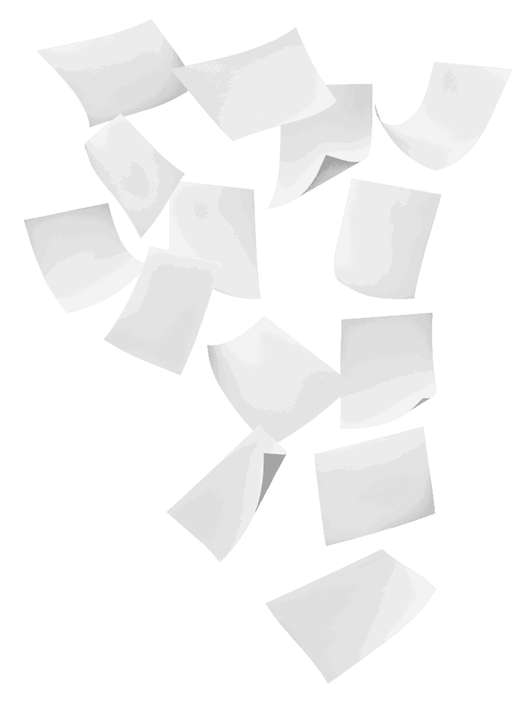 isolated image of falling print document from printing and Photocopying Stockport services