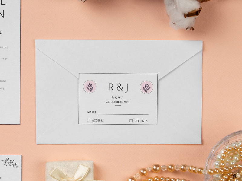 Wedding RSVP & Information Cards design and printed by stockport design studio nettl of stockport
