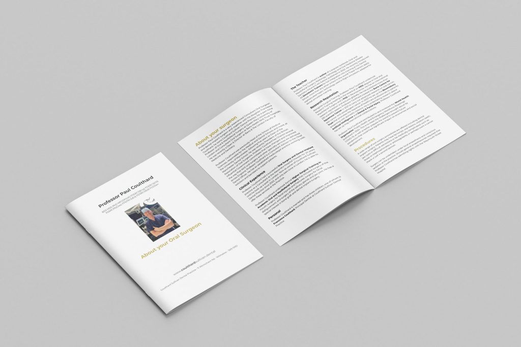 brochure for dental practice web design stockport